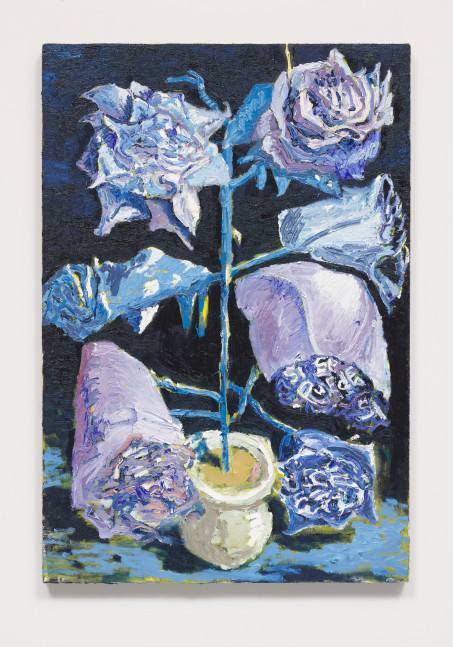 Ken Taylor Reynaga
Ice cold roses, 2020
Oil on linen
35h x 24w in
88.90h x 60.96w cm