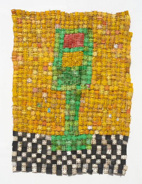 Serge Attukwei Clottey
Wavy Flag I, 2022
Plastic and copper wire
50h x 38w in
127h x 96.52w cm