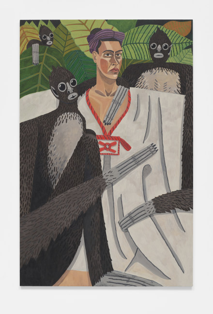 Julian Pace
Frida with monkeys, 2021
Acrylic and oil on canvas
92h x 60w x 1.50d in
233.68h x 152.40w x 3.81d cm