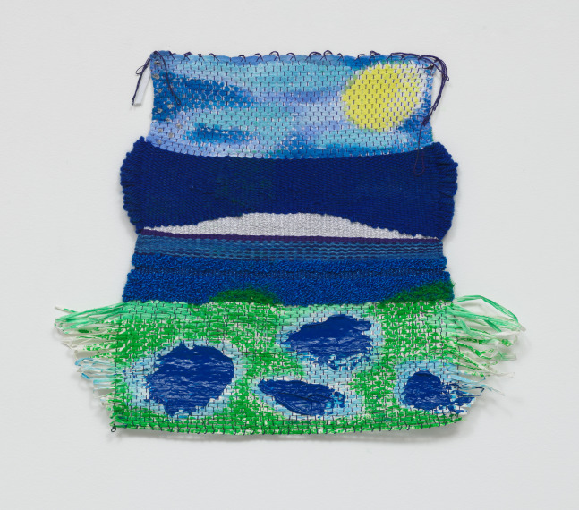 Desire Rebecca Moheb-Zandi
Moonrise, 2019
Tapestry Mixed Media, paper, wool, cotton, sillk, shoe lace, acrylic paint, watercolor, pastel
18h x 14w in
45.72h x 35.56w cm