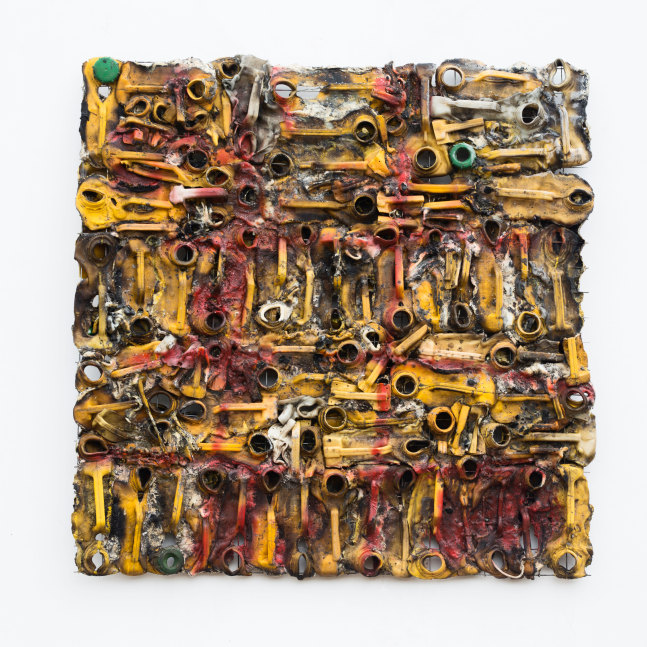 Serge Attukwei Clottey
Lost ones, 2018
Melted plastics and wire mesh
49h x 49w in
124.46h x 124.46w cm
