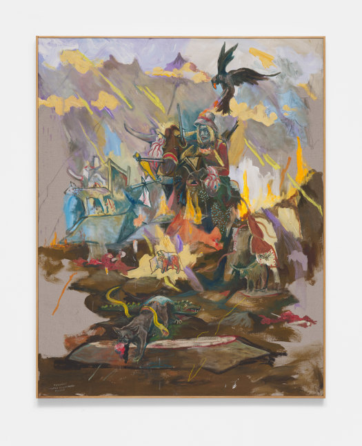 Joseph Olisaemeka Wilson
Shrine for scavengers, 2021
Oil, acrylic on canvas
59.50h x 47.50w in
151.13h x 120.65w cm