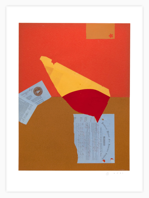 Jerry Jeanmard Untitled, 2021 collage on paper 30" x 22" JJ 273