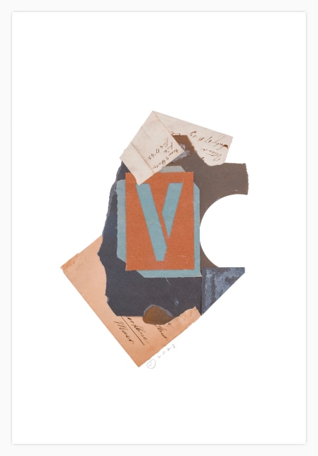 Jerry Jeanmard Untitled, 2023 collage on paper 22'' x 15'' JJ 317, Moody Gallery