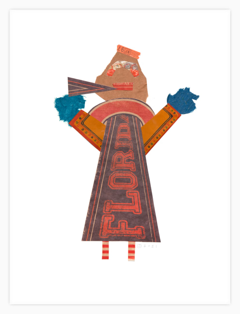 Jerry Jeanmard Untitled, 2021 collage on paper 20" x 15" JJ 275 Moody Gallery