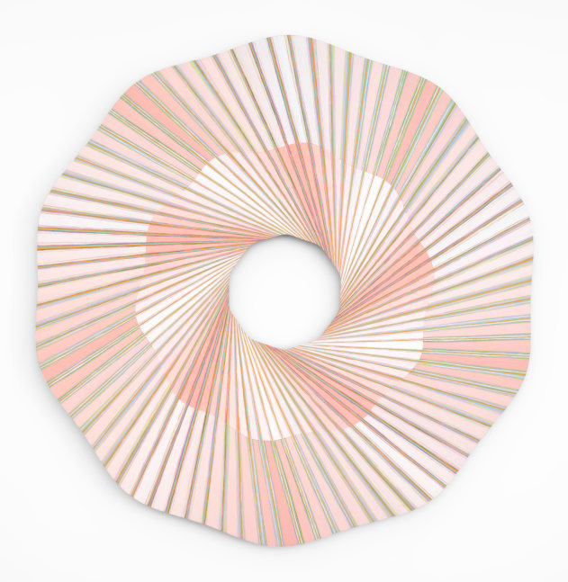 Jay Shinn Cosmic Memo 3, 2022 acrylic on birch panel 59" x 59" x 2" JS 28 Moody Gallery