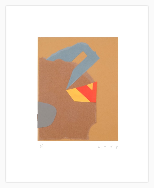 Jerry Jeanmard Untitled, 2023 collage on paper 18 5/8'' x 15 1/8'' JJ 320, Moody Gallery