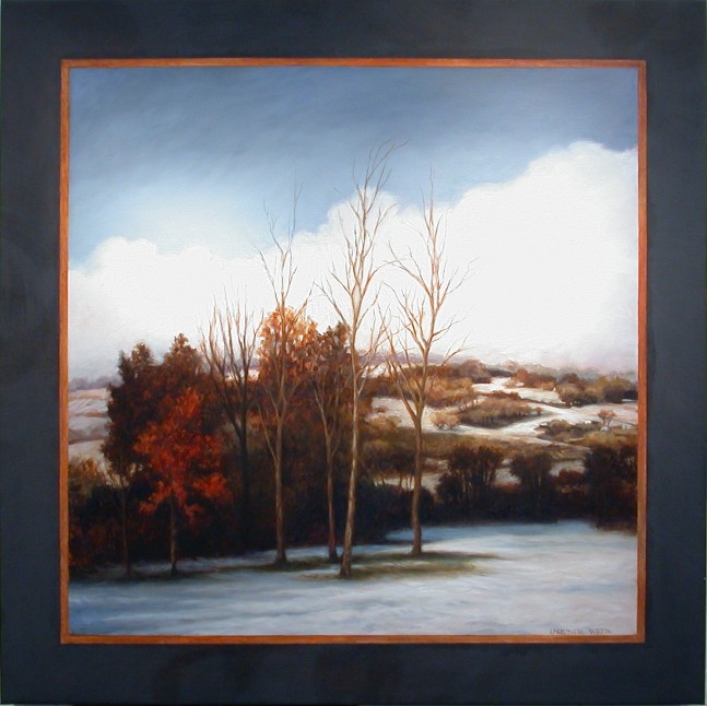 Jean Carruthers Wetta Snow Trilogy #3 Early Spring, 2008 oil on linen 40" x 40" JCW 127 Moody gallery