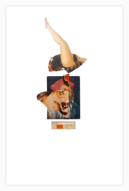 Jerry Jeanmard Untitled, 2009 collage on paper 24" x 14 3/4" JJ 22 Moody Gallery