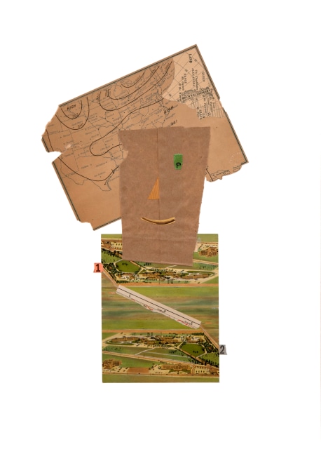 Jerry Jeanmard Lighthouse, 2015, 2019 collage on paper 21" x 14 7/8" JJ 198 Moody Gallery
