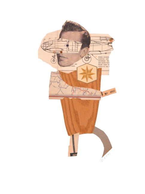 Jerry Jeanmard Untitled, 2021 collage on paper 20" x 15" JJ 287 Moody Gallery