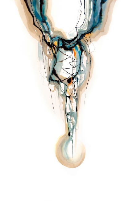Arthur Turner Pendulum, 43, 2016 watercolor, ink, and graphite on paper 60" x 40" AT 2028 Moody gallery