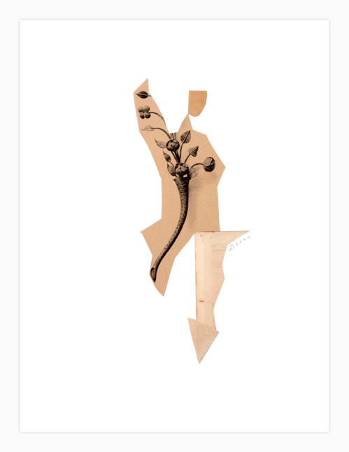 Jerry Jeanmard Untitled, 2020 collage on paper 20" x 15" JJ 250 Moody Gallery