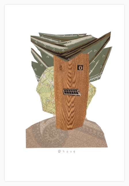 Jerry Jeanmard Untitled, 2024 collage on paper 22'' x 15'' JJ 310, Moody Gallery