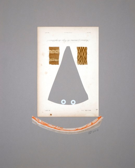 Jerry Jeanmard Man With Very Large Nose, 2019 collage on paper 20" x 16 JJ 222 Moody Gallery
