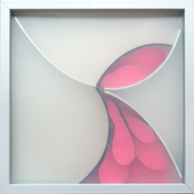 Claire Ankenman Pour, 2013 mixed media 12 3/4" x 12 3/4" x 1 3/8" CA 108 Moody Gallery