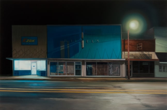 Sarah Williams Hainsworth Building, 2021 oil on board 24" x 36" SW 89 Moody Gallery