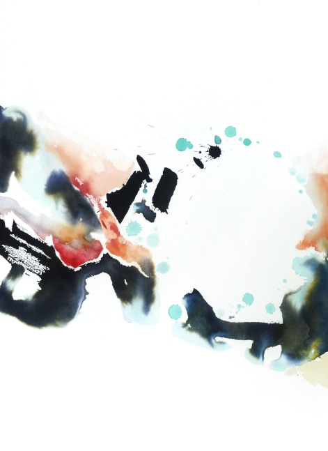 Arthur Turner Roundel Series, 93, 2013 watercolor and ink on paper 24" x 18" AT 1764 Moody Gallery