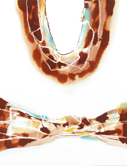 Arthur Turner Roundel Study, 25, 2014 watercolor and ink on paper 16" x 12" AT 1873 Moody Gallery