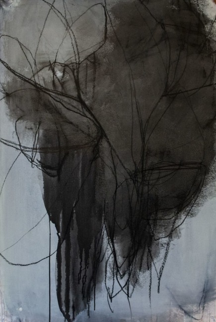 Andrea Rosenberg Untitled 52, 2020 mixed media on paper 44" x 29 1/2" AR 83 Moody Gallery