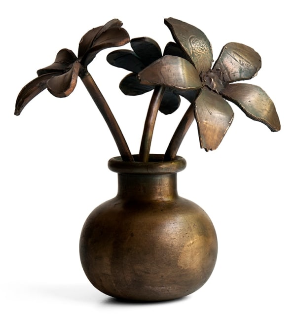 Jim Love Flowers, 1999-2000 cast bronze, unique 9 3/4" x 8 1/2" x 8 1/2" JL 122, Moody Gallery