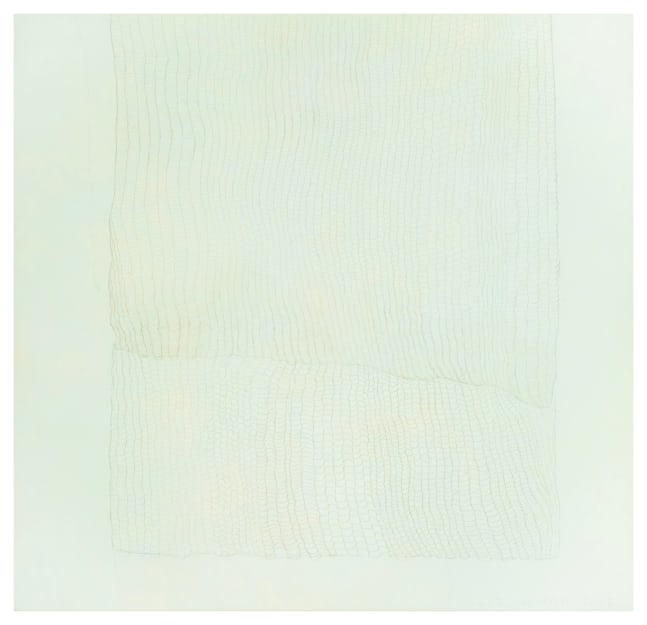 Liz Ward Small Fall, 2002 silverpoint on tinted gesso on paper 10 1/8" x 10 1/2" LW 339 $2,000