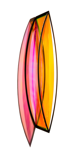 Claire Ankenman Dream Space 2, 2024 carbon steel and plexiglass 35'' x 9 1/2'' x 5 1/2'' CA 172, Moody Gallery