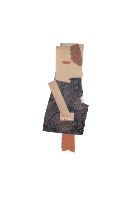 Jerry Jeanmard Lady in Black, 2016 collage on paper 22" x 15" JJ 207 Moody Gallery