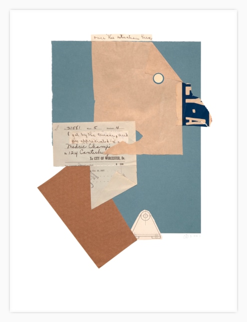 Jerry Jeanmard Untitled, 2021 collage on paper 20" x 15" JJ 286 Moody Gallery