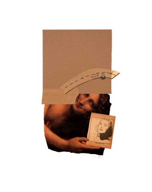 Jerry Jeanmard Connie Spoke Softly, 2018 collage on paper 24" x 19" JJ 252 Moody Gallery