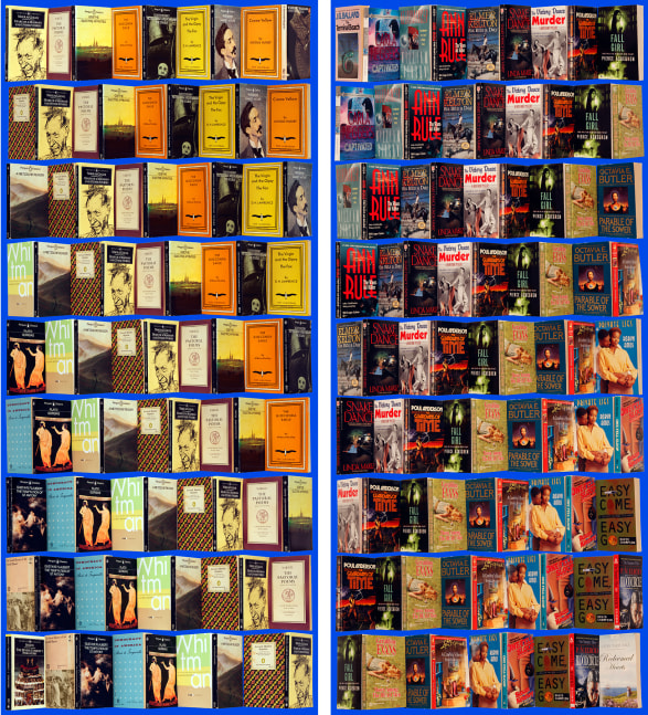 MANUAL (Hill & Bloom) Chrome Yellow vs Fall Girl, 2010 archival pigment print, ed: 3 diptych, 2 panels @ 43 1/2" x 20 1/2" M 493 Moody Gallery