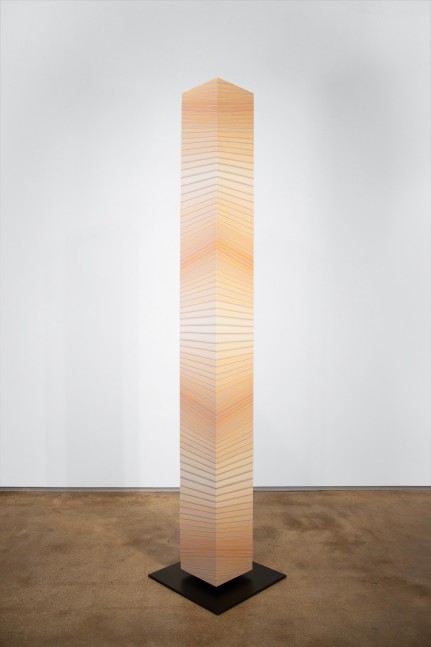 Jay Shinn Mid-Day, 2023 acrylic on wood 97 1/2" x 10 1/4" x 10 1/4" JS 60