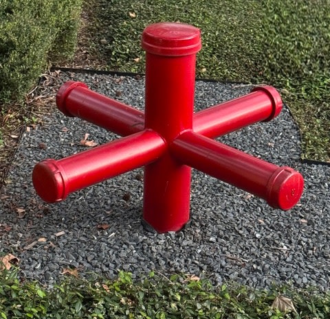 Jim Love Fire Plug, 1971 painted welded steel 30" x 43" x 43" MC 1170