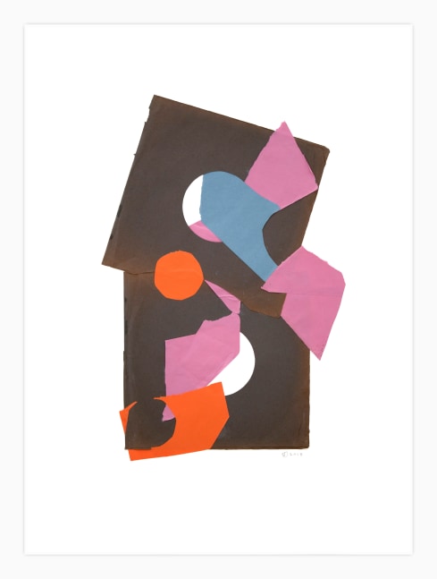 Jerry Jeanmard Untitled, 2018 collage on paper 30" x 22" JJ 206 Moody Gallery