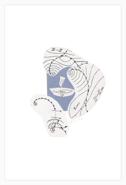 Jerry Jeanmard Untitled, 2023 collage on paper 18'' x 12'' JJ 306, Moody Gallery