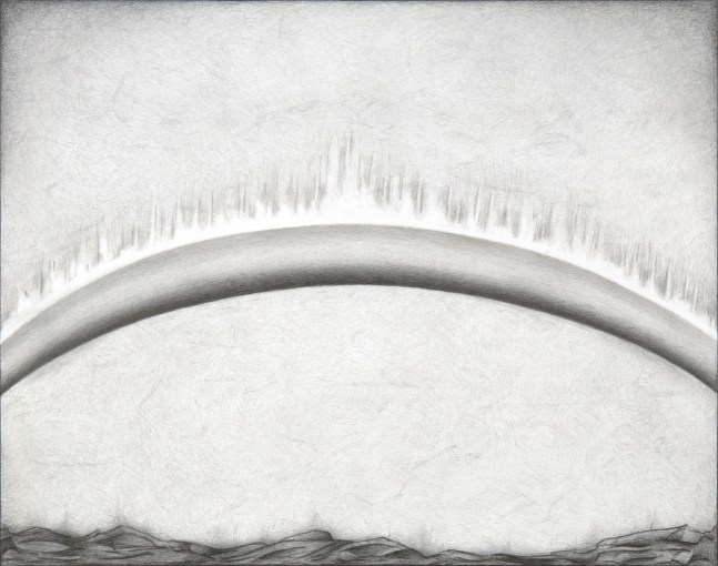 Michael Bise Black Rainbow, 2022 graphite on paper 14" x 17 3/4" MB 135 Moody Gallery