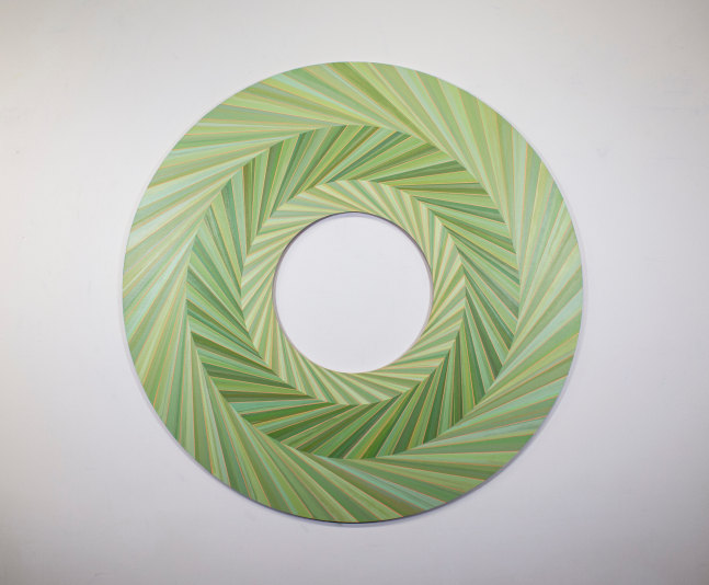 Jay Shinn Circle Mountain 7 2022 acrylic on panel 52" x 52" Moody Gallery