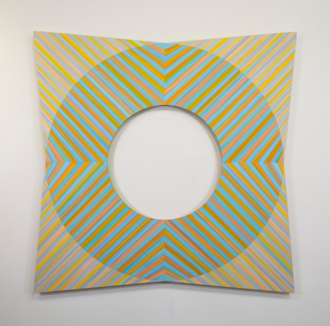 Jay Shinn Portal II, 2020 acrylic on panel 58" x 58" x 2" Moody Gallery