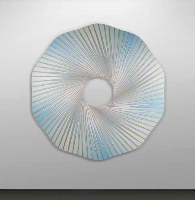 Jay Shinn Cosmic Memo 2, 2022 acrylic on birch panel 59" x 59" x 2" JS 27 Moody Gallery