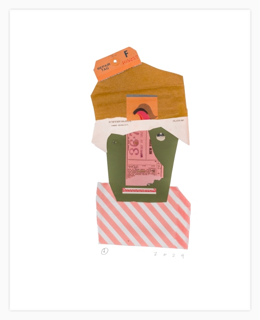 Jerry Jeanmard Untitled, 2024 collage on paper 20 1/8'' x 16'' JJ 314, Moody Gallery
