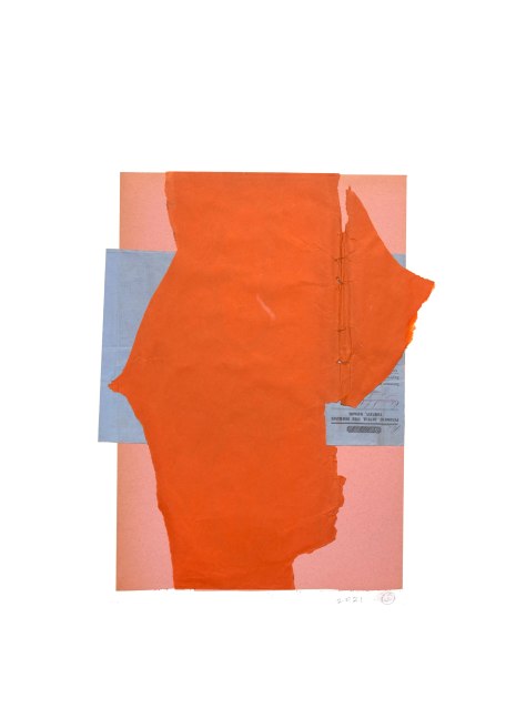 Jerry Jeanmard Untitled, 2021 collage on paper 30" x 22" JJ 290 Moody Gallery