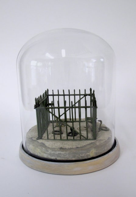 Helen Altman Enough Rope, 2023 miscellaneous elements, wood and glass 8" x 6 3/4" x 6 3/4" HA 870