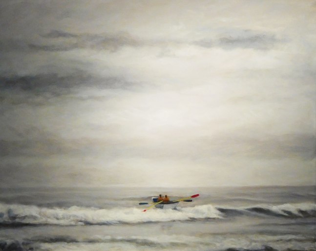 Jean Carruthers Wetta Alone at Sea, 2017 oil on multi-media artboard 16" x 20" JCW 112 Moody gallery