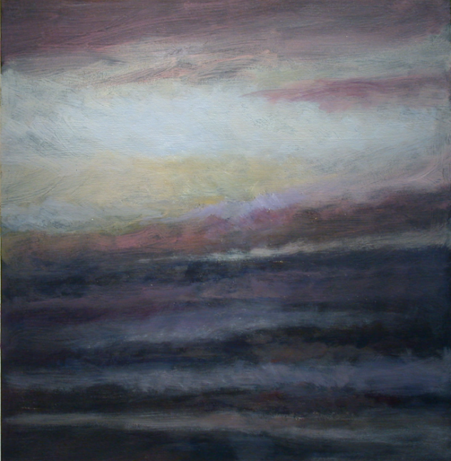 Jean Carruthers Wetta Winter Sky, 2006 oil on paper 10" x 10" JCW 6 Moody Gallery
