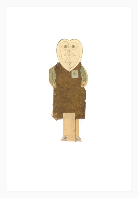 Jerry Jeanmard Short-Waisted Alien, 2013 collage on paper 22" x 15" JJ 102 Moody Gallery