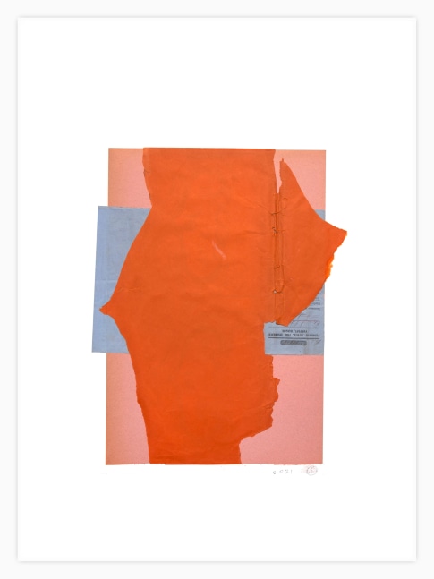 Jerry Jeanmard Untitled, 2021 collage on paper 30" x 22" JJ 290 Moody Gallery
