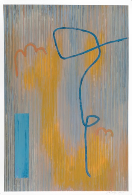 Pat Colville Jasper Mountain I, 2021 acrylic on paper 22" x 15" PC 197 Moody Gallery