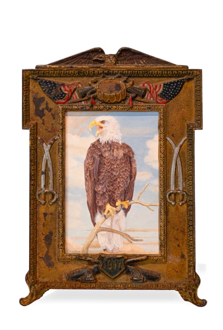 Ellen Tanner E Pluribus Unum, 2024 oil on panel 6" x 4" painting ET 64, Moody Gallery