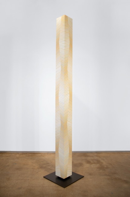 Jay Shinn Wheatley, 2023 acrylic on wood 109&quot; x 8&quot; x 8&quot; JS 61