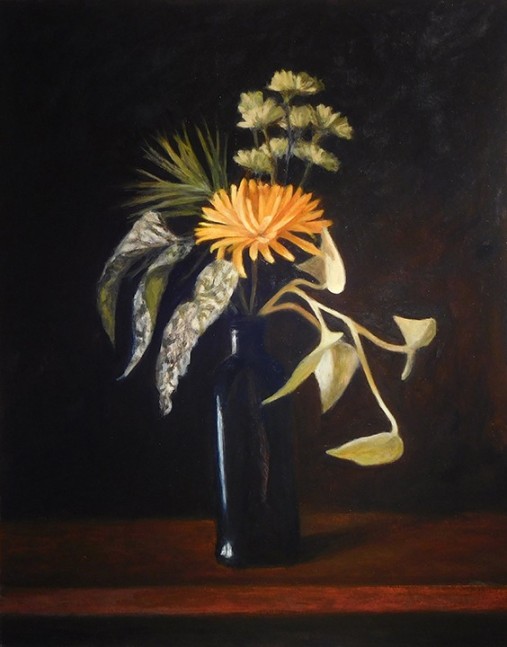 Jean Carruthers Wetta Marilyn's Still Life, 2018 oil on multi-media artboard 20" x 16" JCW 110, Moody Gallery